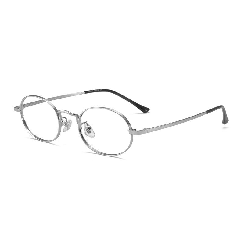 

Ультралегкая овальная оправа для очков из чистого титана для женщин - Крутые и стильные очки с высоким интеллектом (Модель 98723)
