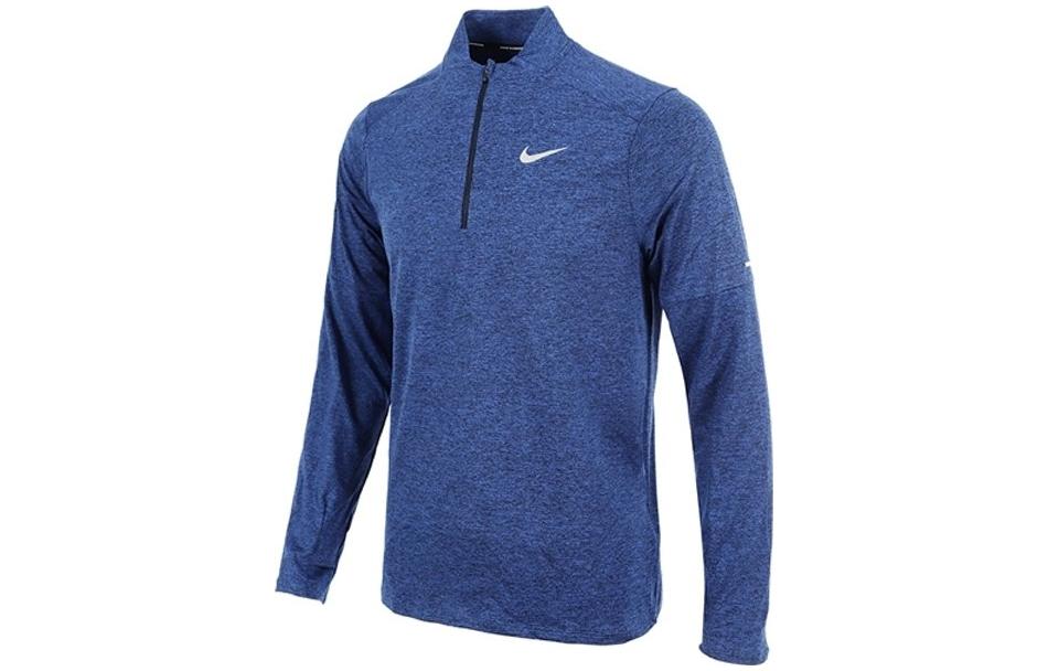 Nike T Shirts Men s Dark Blue Crew Neck Moderate Straight Fit DD4757-451 L