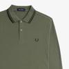 Fred Perry Long Sleeve Twin Tip Fred Perry Shirt Laurelis Green Night Green Afpm2433636 W49