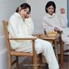 Coral Fleece Winter New Pajamas Women's Suit Small Lapel Fleece Thickened Warm Lazy Outside Loungewear