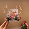 Creative Elk Antler Hair Clip Cloth Christmas Hair Clip Kawali Xmas Reindeer Clip  Party