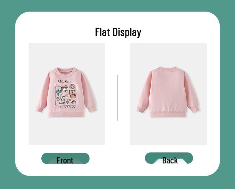 26 Years Girls' Autumn Hoodie with Animal and Flower Print