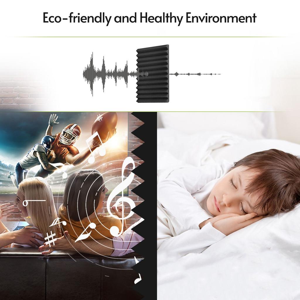 12pcs Pack Studio Foams Sound Insulation Foam Sound Absorbing Panels Soundproof Sponge 30 * 30 * 2.5cm 12 * 12 * 1in