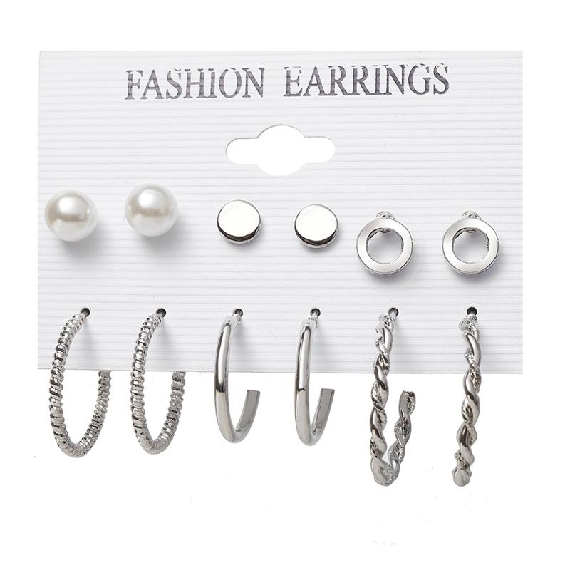 IF ME Fashion Resin   Earrings Set Checkerboard Heart Crystal Butterfly  Earring Women Jewelry Accessories