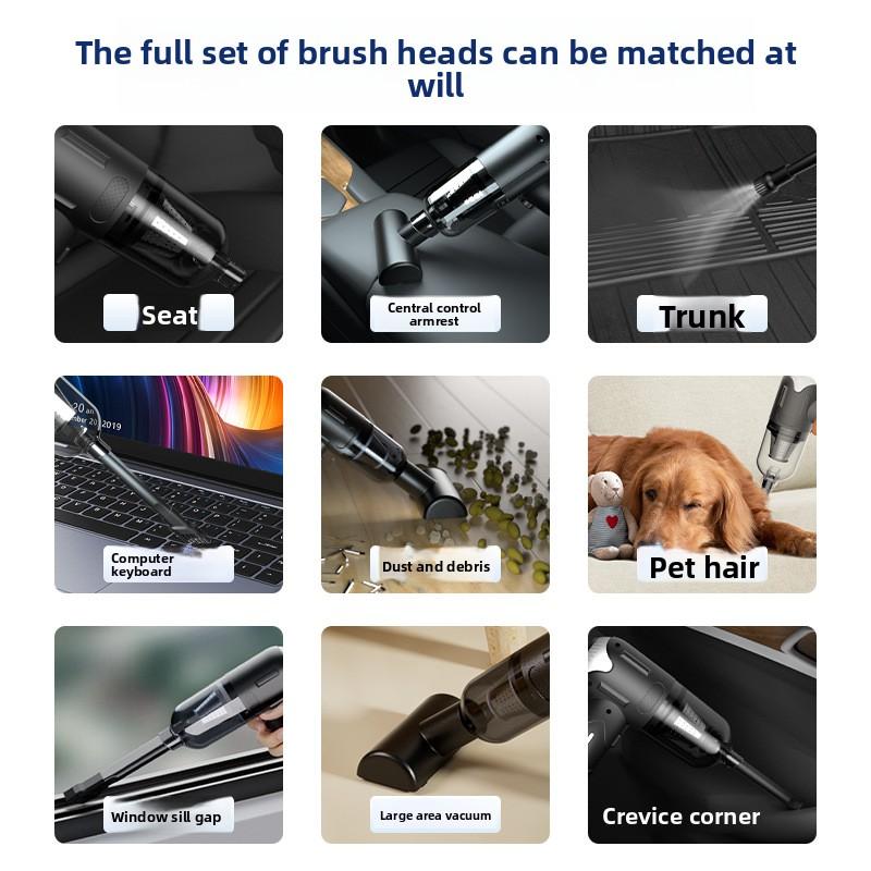 Car Vacuum Cleaner Pet Hair Remover Handheld Portable Cordless Vacuum Cleaner Carpet Crevice Cleaner Pet Supplies