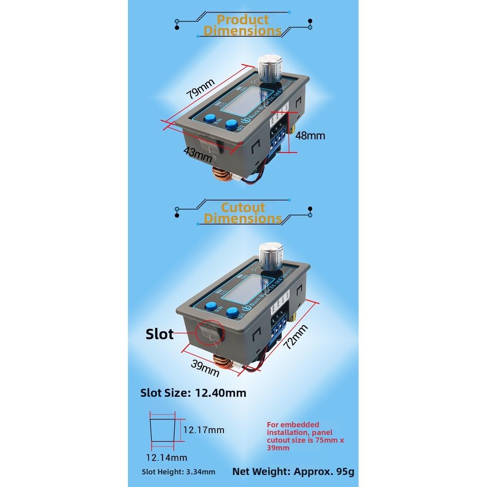 Voltage Regulator DC-DC Converter For Bench Testing Soft Start Feature Operating Frequency 180kHz For DIY Electronics