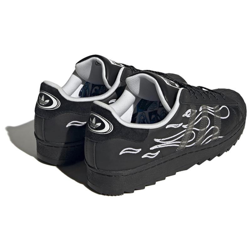 Adidas No Sleep Rave Club X Adidas Superstar Ripple 'Core Black' Sneakers ID2176