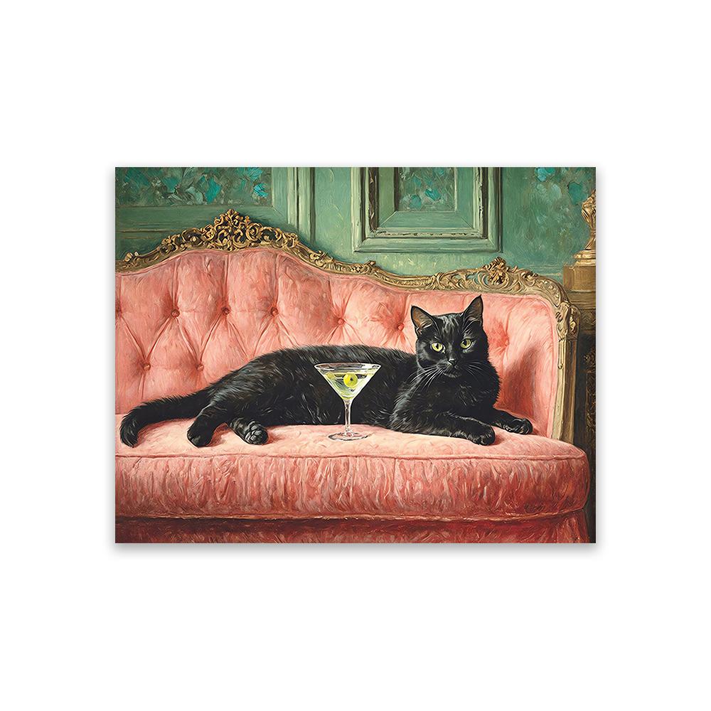Tuxedo-Katzen-Stil Van Gogh Druck Heimdeko Wandkunst Sternennacht Ölgemälde Druck Leinwand Poster Katzenliebhaber Geschenk Schlafzimmerdeko