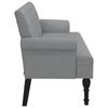 Bench with Backrest Light Grey 120 X 62 X 75.5 Cm Fabric