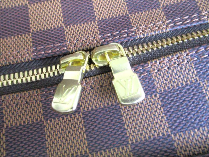 Authentic LOUIS VUITTON Damier Brown Leather Messenger Crossbody Bag Naviglio #9733  Refurbished