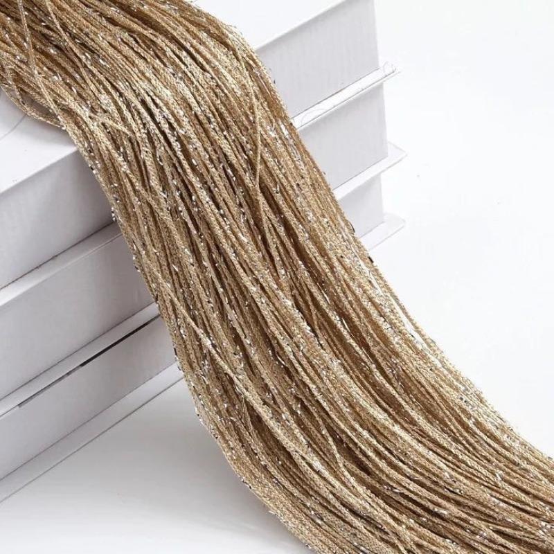 100x200CM Living Room String Curtain Shiny Tassel Silver Line Cortinas Solid Color Window Home Door Divider Curtain