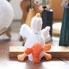 Cute Duck Plush Keychain Cartoon Can Pull Crayfish Turtles Bees Duck Doll Car Bag Accessory Cute Plush Keyring Love Pendant Gift