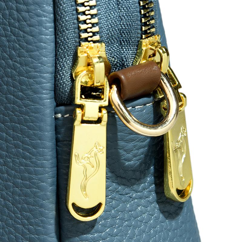 2022 Fashion Real Cowhide Girls Purse Phone Pouch Genuine Leather Shoulder Bags Woman Minimalist Solid Color Mini Crossbody Bag