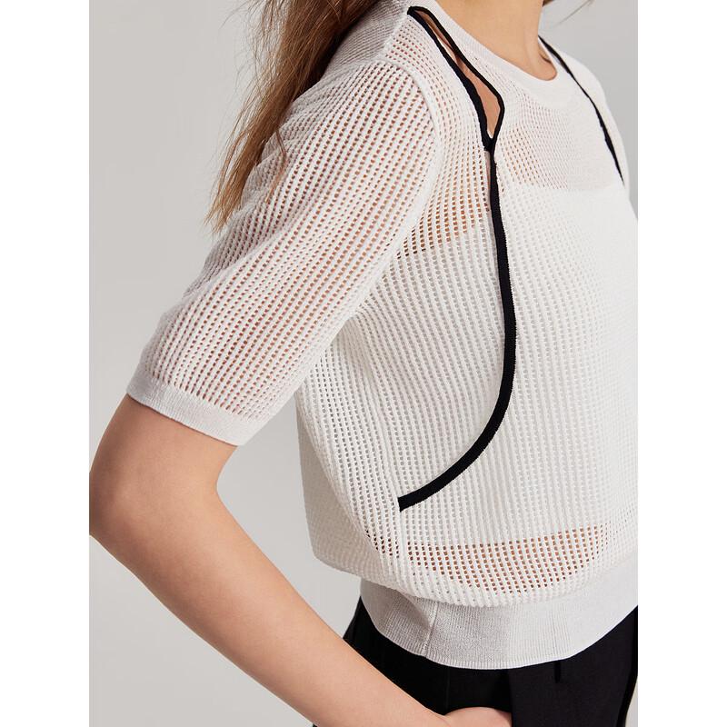 ELLE Women's Summer Hollow Knit Sweater