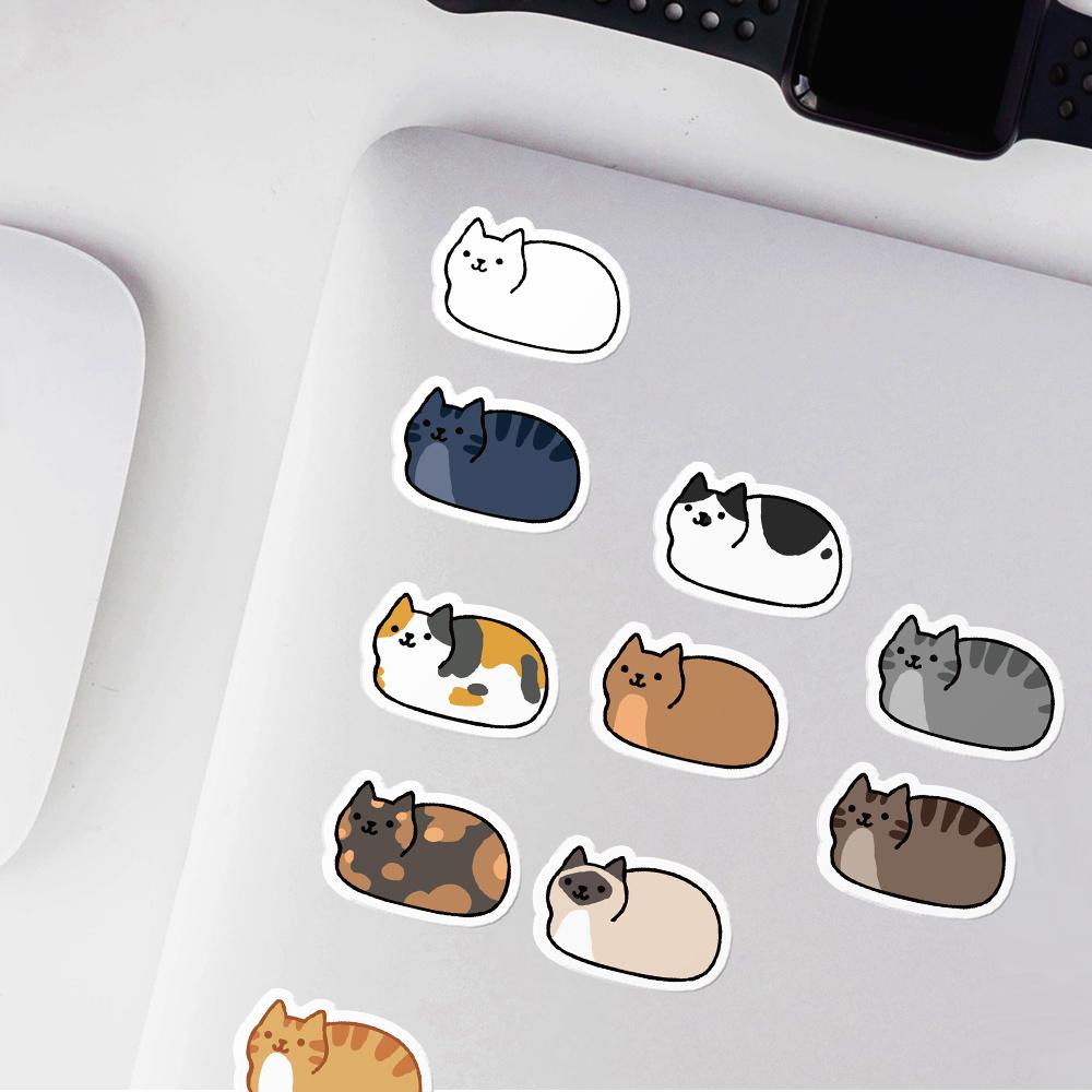 1roll/500pcs Cute Cat Themed sticker decoration for Back to school Class reward Birthday gift skateboard luggage bike scooter hand account
