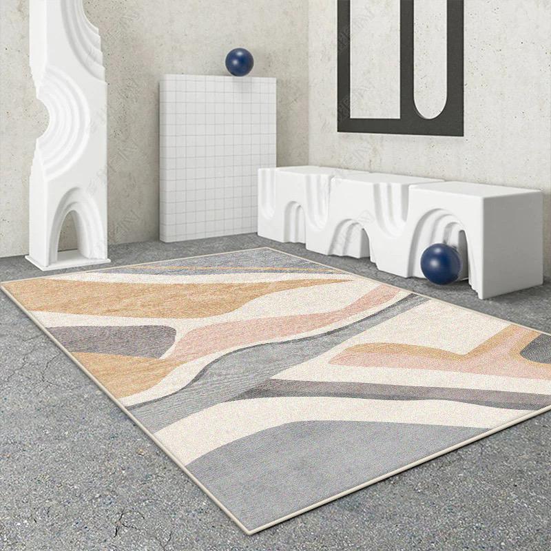 

Modern Fashion Living Room Carpet Minimalism Decoration Home Large Area Rugs Stripe Design Bedroom Washable Floor Mat Tapis 60*90cm