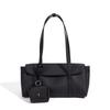 Spring and summer new lychee pattern armpit bag women's commuter versatile baguette bag niche design leather shoulder bag