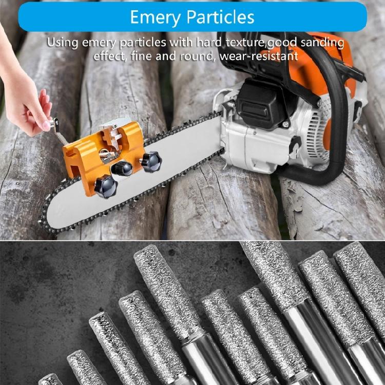 12pcs 4mm/4.8mm/5.5mm Grinding Heads For Chain Sharpening For Outdoor Cycling Maintenance And Professional Repairs