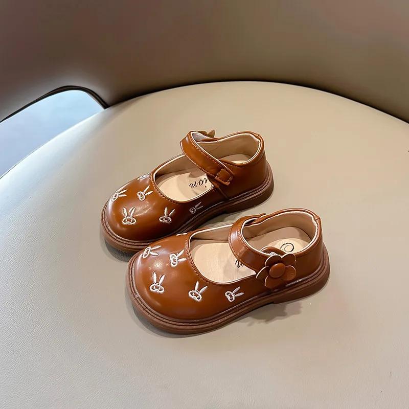 Girls Shoe Soft Sole School Shoes for Children Fashion Leather Shoes Designer Kid Princess Shoes Sneakers Chaussure Enfant Fille