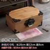 European Retro Rectangular Wooden Jewelry Box with Lid Lock Home Desktop Organizer Food Storage Cosmetic Container