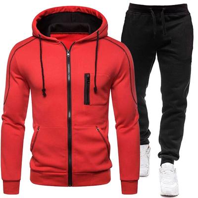Outono inverno masculino agasalhos casacos e calças conjunto de duas peças casual streetwear jaquetas ao ar livre jogging ternos para homem