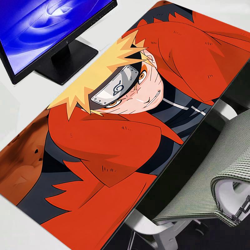 Mouse Pad Naruto XL Lockedge Large Gaming Accessories Computer Gamer Keyboard Mat Desk Mousepad For Csgo Durable