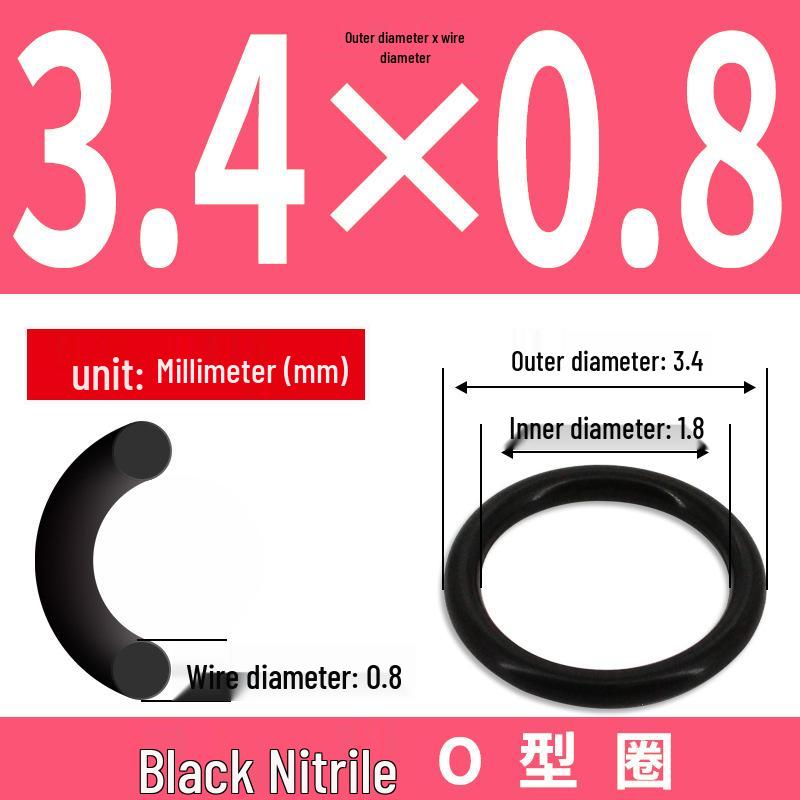 Durable Nitrile Rubber O-Ring, Wire Diameters 0.4-0.8mm, Waterproof & Wear-resistant Sealing Ring