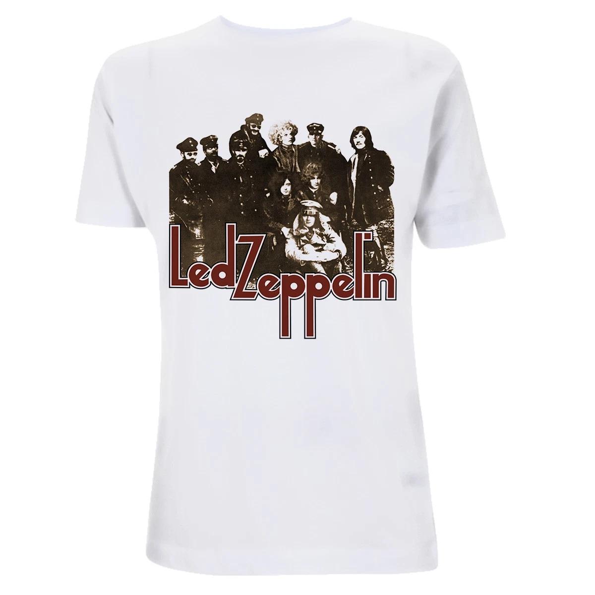 Белая футболка Led Zeppelin II с обложкой альбома официальная футболка мужская унисекс 2XL