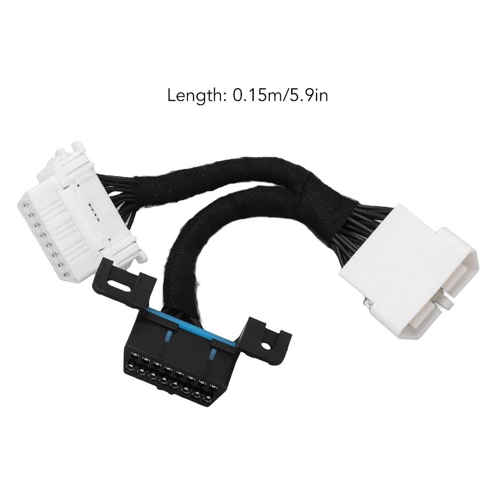 16Pin OBD2 Splitter Cable 0.15m OBD2 Y Cable Portable OBD2 Extension Cable  Maintenance Technician