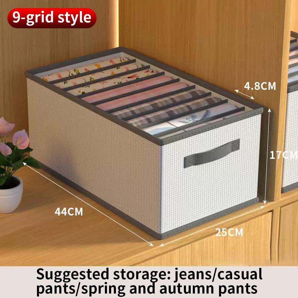 

6-12 Grid Optional Foldable Drawer Storage Box for Clothes Pants Home Wardrobe Organizer L