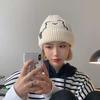 Süße Bären-Stickerei Mützen Herbst Winter Warme Strickmützen Mode Retro Buchstaben Melonenmütze Freizeitkappe Mützen Beanie Unisex