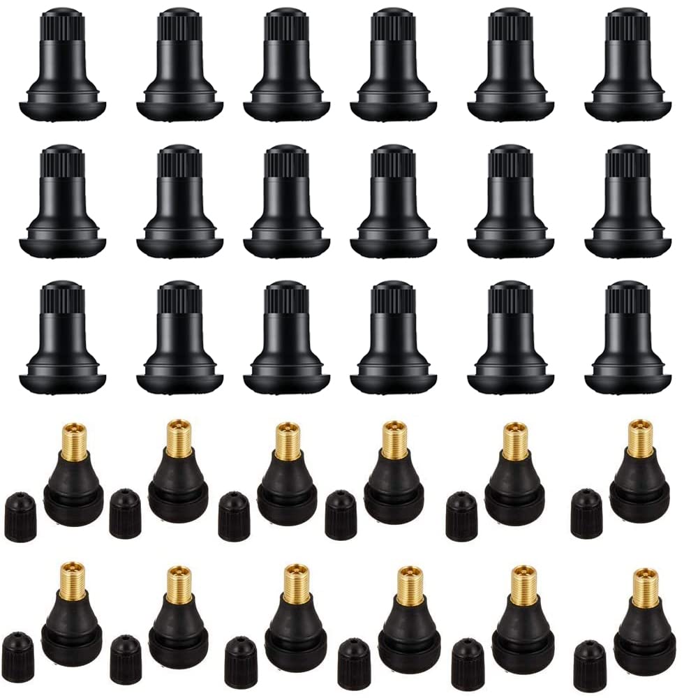 30pcs TR412 Air Valve Tire Valve Wheel Air Valve Straight 3.5x1.9cm чёрный
