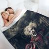 Red Widow Throw Blanket Flannel Fabric Blankets Sofas Of Decoration Plush Hairy Blankets