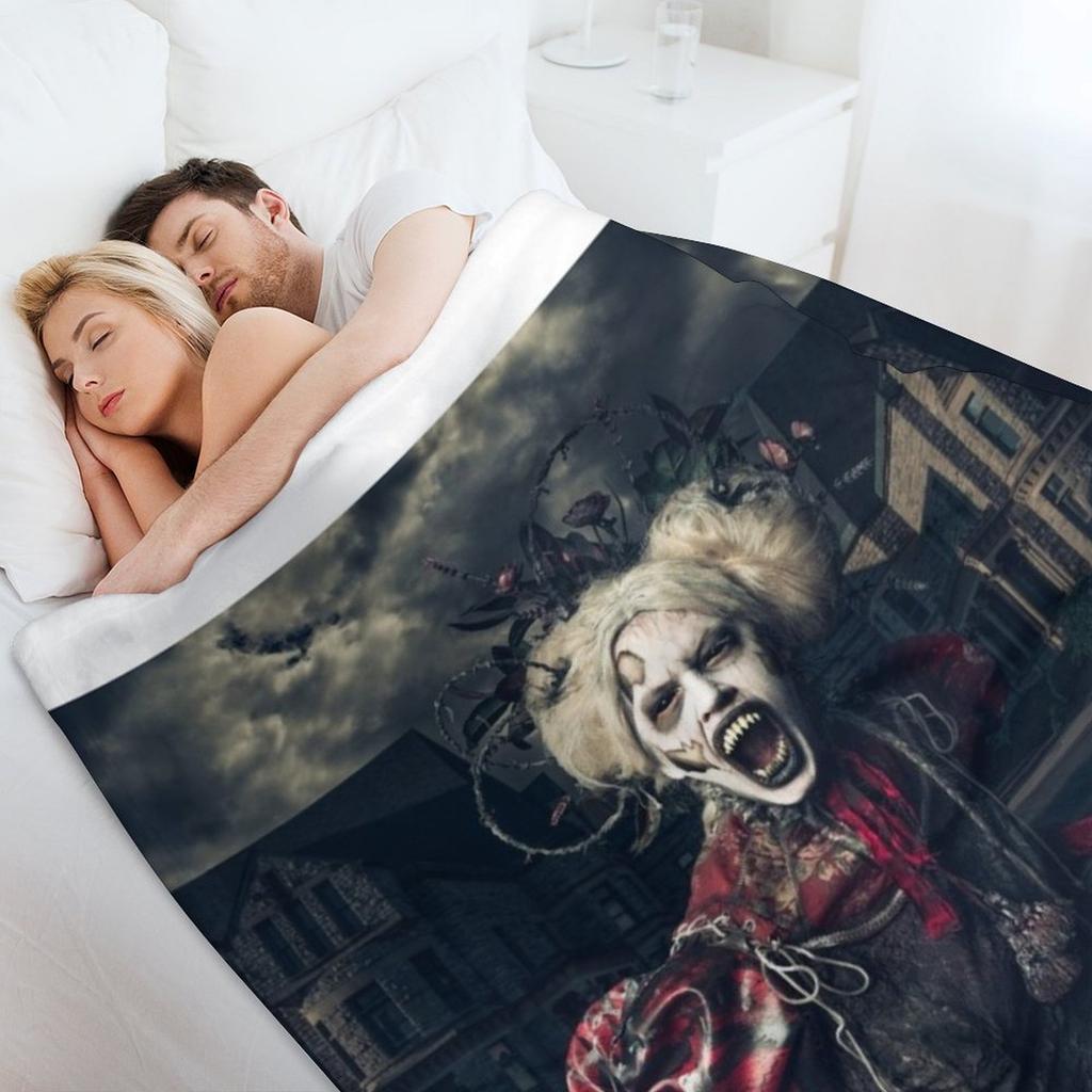 Red Widow Throw Blanket Flannel Fabric Blankets Sofas Of Decoration Plush Hairy Blankets