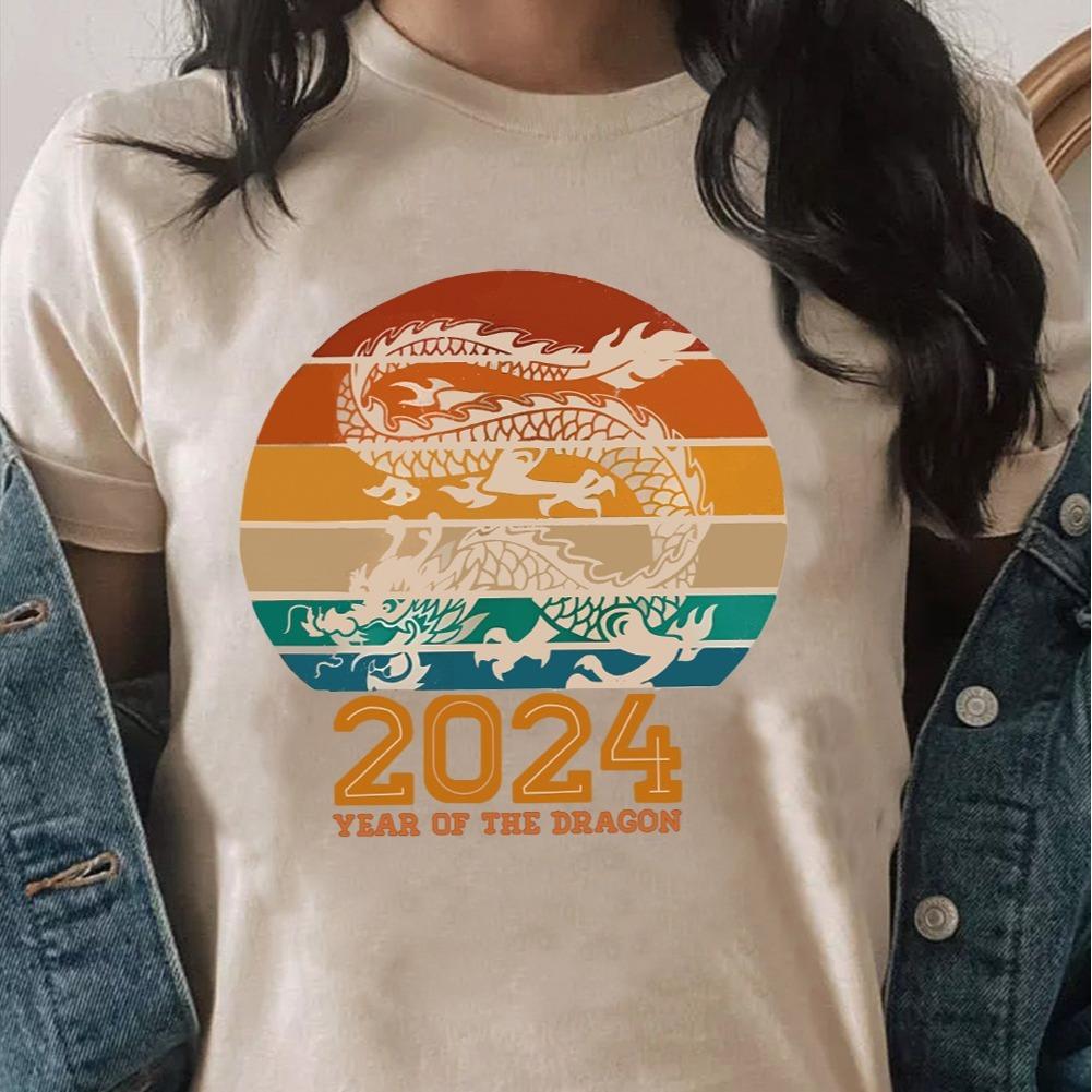 Свободные повседневные футболки с круглым вырезом и короткими рукавами с принтом — фото 3