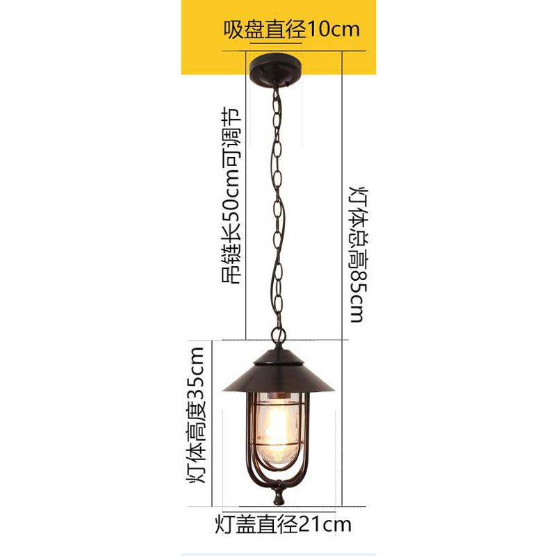 European-Style Outdoor Waterproof Chandelier Balcony Garden Aisle Villa Corridor Home Courtyard Gazebo Pendent Light