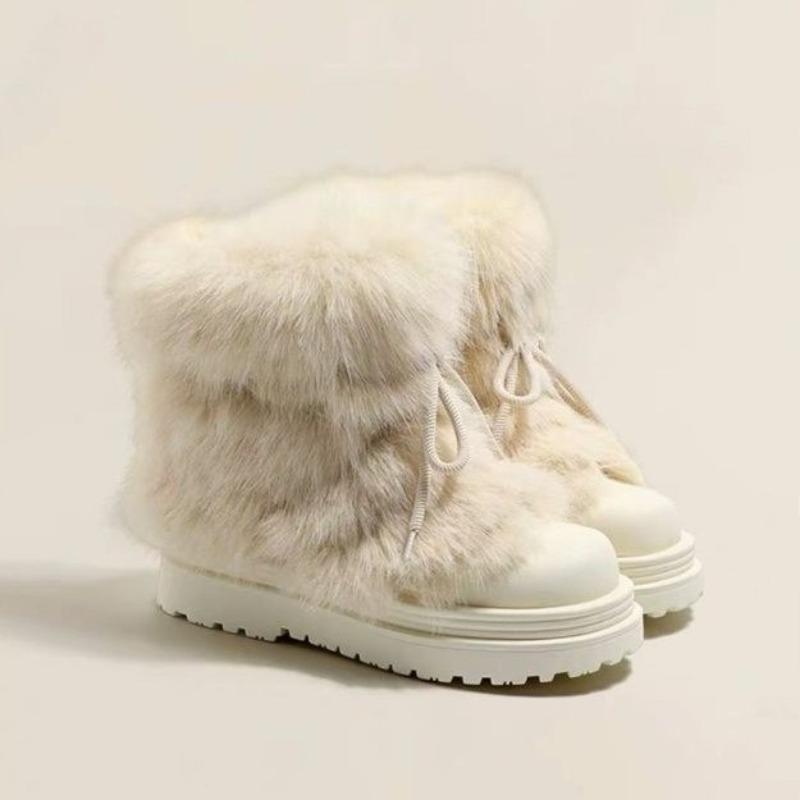 Winter Women's Snow Boots Thickened Plush Platform Cotton Shoes Big Head Short Boots Comfort Fashion Women's Ankle Botas Mujer