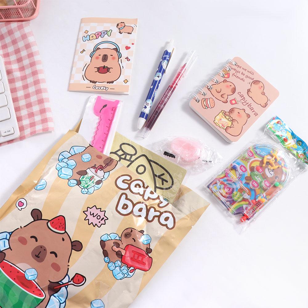 Metric Ruler Cartoon Eraser Stationery Multifunctional Capybara Gift Pack  Measuring Tool