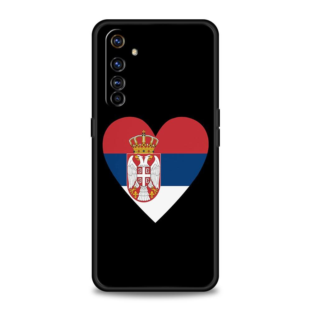 Serbia Flag For Realme 11 10 9 8 5G 7 6 GT2 Pro Plus C21 C11 C25 C35 Soft Silicone Cover For Realme GT Neo 2 3 3T Phone Case