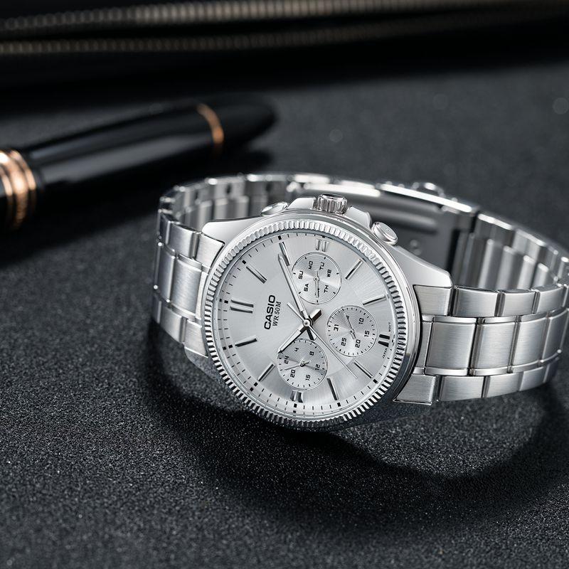 Casio STANDARD Series Simple Fashion Casual Style Quartz Pointer Trend Business Three Plate Six Eyes Quartz Movement Stainless Steel MTP-1375D-7AVDF