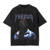 Summer  Kanye West Yeezus Album Graphic Unisex TShirt Vintage Washed Streetwear Tee with Bold Lettering Abstract Art YK