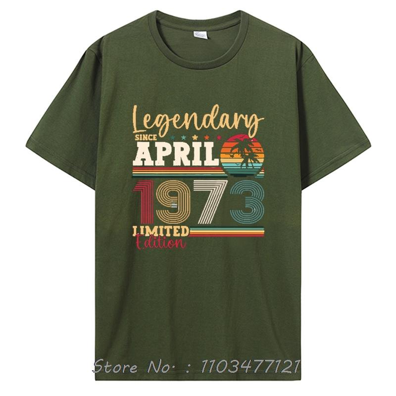 Best Of 1973 Birthday Gifts T Shirt Men's Cotton Funny T-Shirt Old Graphic T Shirt Men Clothing Oversized Tshirt Tees