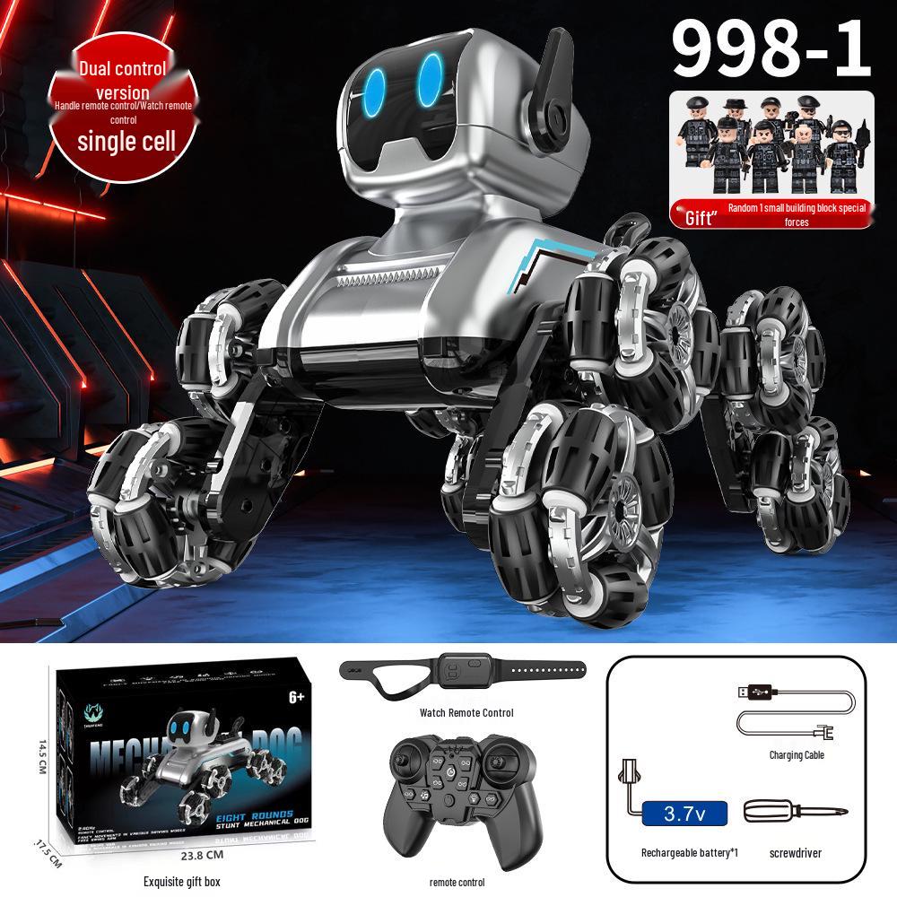 Stunt Remote Control Car: 8-Wheel Intelligent Mechanical Dog with Gesture Sensing for Kids