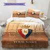 Custom Name CA Osasuna Pattern Bedding Quilt Set  Home Decoration  Gift (1 * Duvet Cover + 2 * Pillowcase  Without Core)