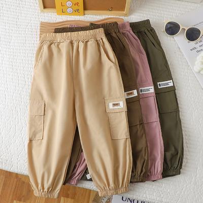 Frühlings Jungen Cargo Jogginghose Freizeithose Kinder Kleinkind Bequem Schule