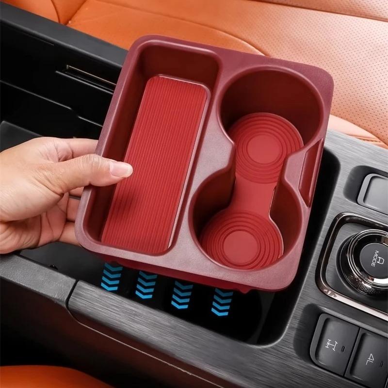 For GWM Haval H9 2024 + Car Style Center Console Armrest Storage Box Water Cup Holder Organizer Container Tray Cover Accessories
