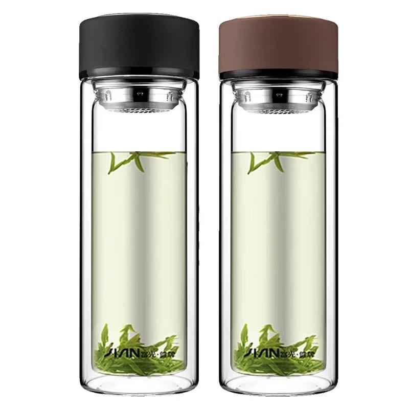 Fuguang Double-Layer Glass Tea Infuser Bottle