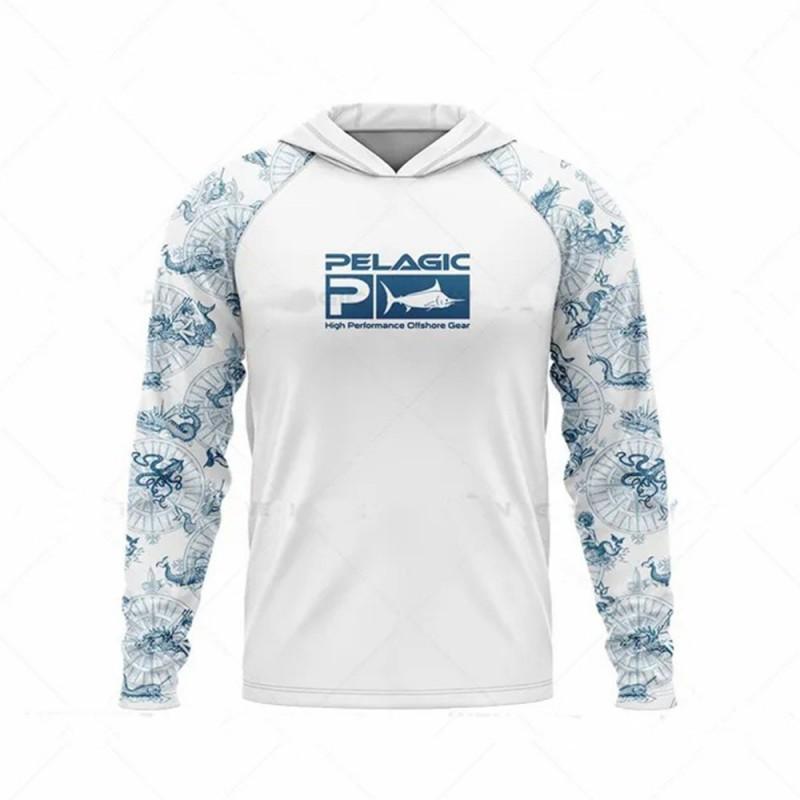 UV Protection Fishing Shirt Long Sleeve Hooded Quick Dry Breathable Outdoor Angling Apparel Men Women Fall