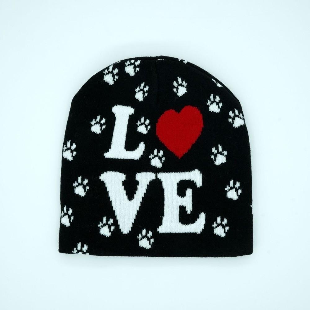 I Love Hot Moms/dads Printed Beanie Caps Windproof Pullover Hat Fashion Knitted Hats Unisex