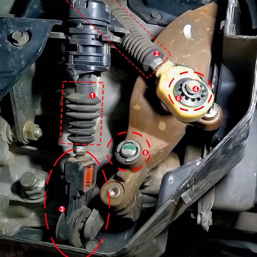 Lanko řazení manuální převodovky, táhlo řazení, kloub koncovky řadicí tyče, manžeta tyče, náhrada pro Ford Fiesta 5 Focus 2 Fusion 2002 2003 2004 2005 2006 2007 2008